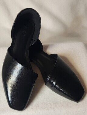 Old Navy Black Pointed Toe D'Orsay Flats Women's Size 8 Slip-On Business Casual